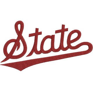 Mississippi State Bulldogs script wordmark logo embroidery design