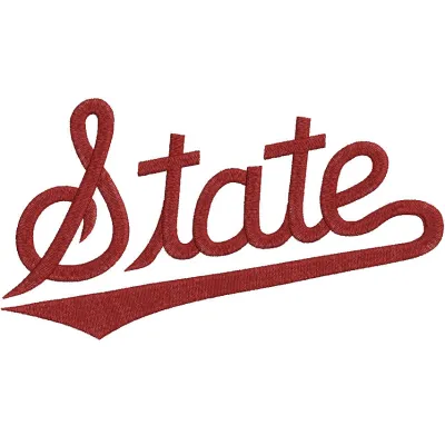 Mississippi State Bulldogs script wordmark logo embroidery design