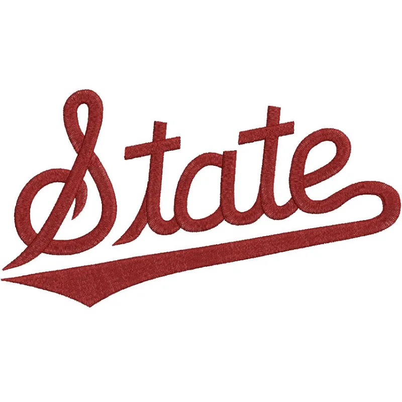 Mississippi State Bulldogs script wordmark logo embroidery design