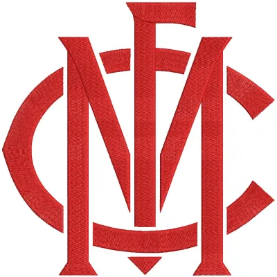 Melbourne Football Club Logo Wordmark embroidery design