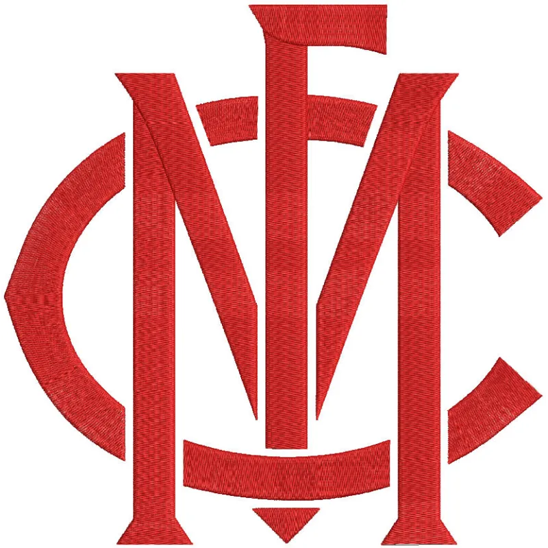 Melbourne Football Club Logo Wordmark embroidery design