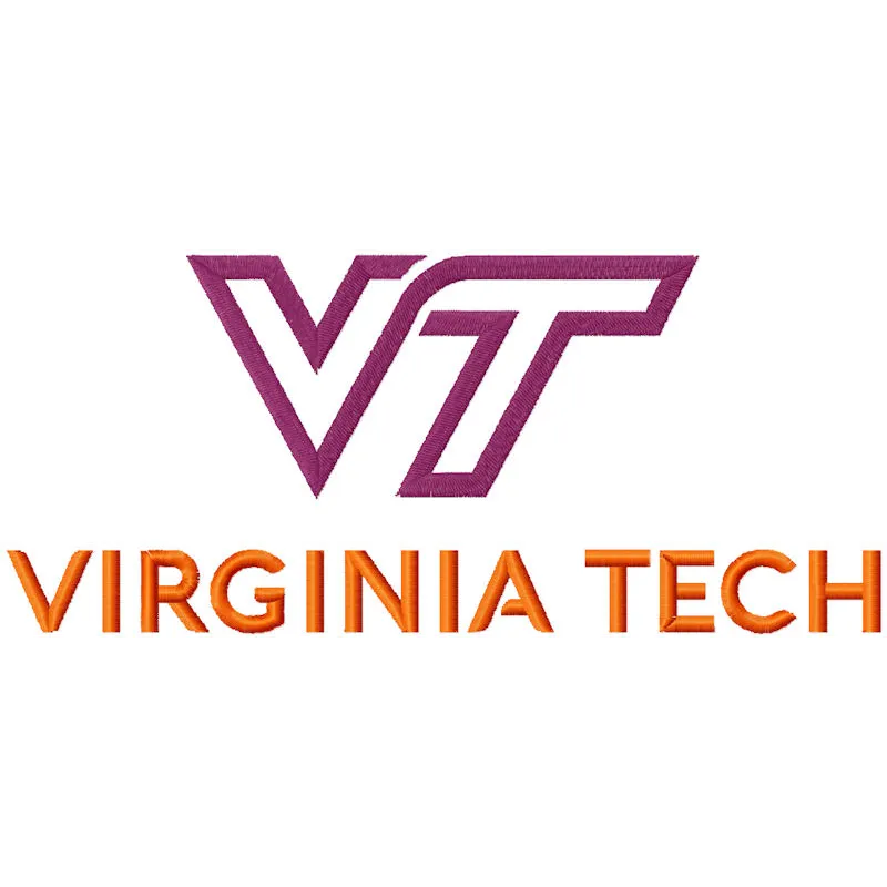 Virginia Tech Primary logo embroidery design