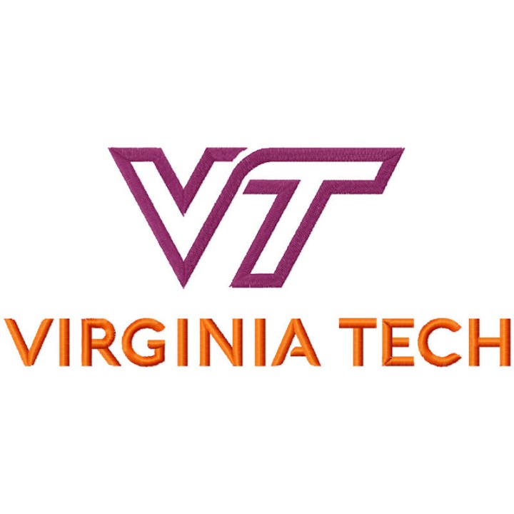 Virginia Tech Primary logo embroidery design