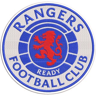 Rangers football club classic logo embroidery design