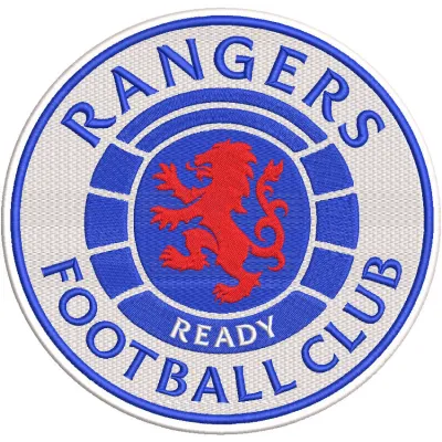 Rangers football club classic logo embroidery design
