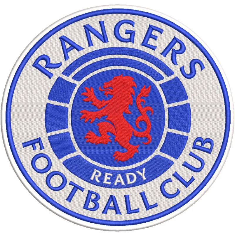 Rangers football club classic logo embroidery design
