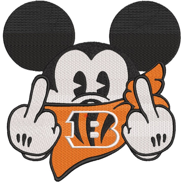 Cincinnati Bengals Mickey embroidery design