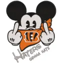 Cincinnati Bengals Haters gonna hate embroidery design