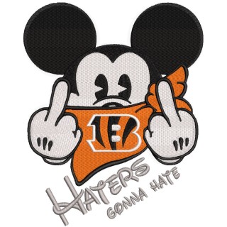 Cincinnati Bengals Haters gonna hate embroidery design