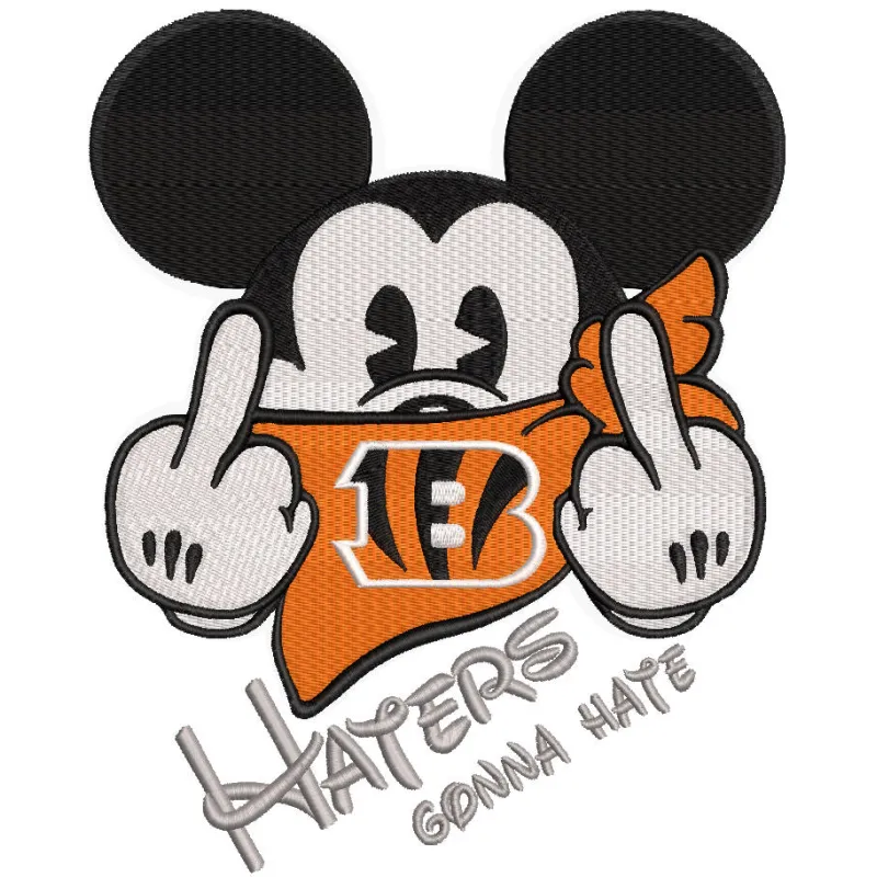 Cincinnati Bengals Haters gonna hate embroidery design