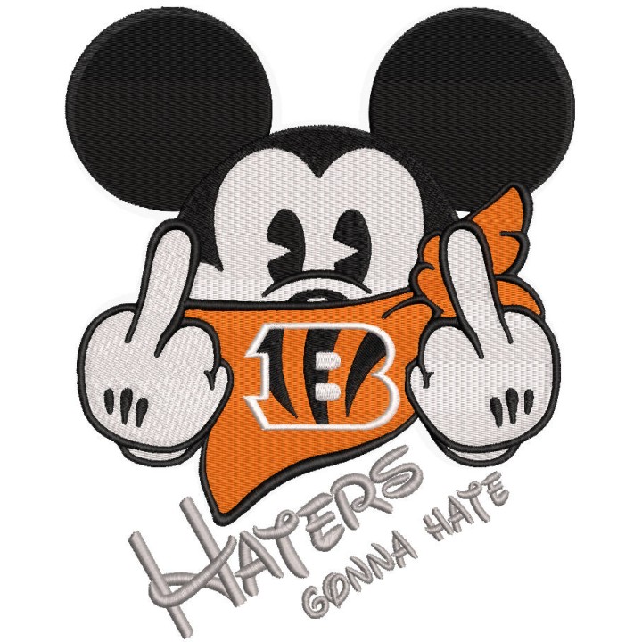 Cincinnati Bengals Haters gonna hate embroidery design