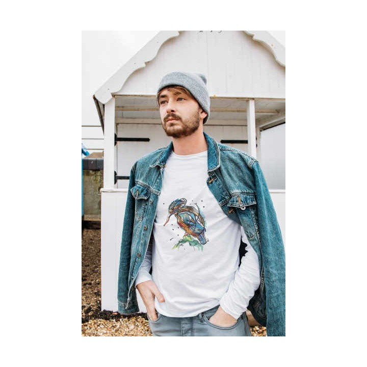 Closeup of the Bright Birdie embroidery design featuring colorful birds, perfect for stitching on various fabrics.