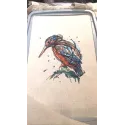 Bright birdie embroidery design preview showcasing colorful stitching patterns of a cheerful bird motif.