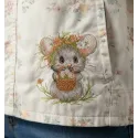 Easter mouse embroidery design featuring a cute mouse holding a basket of colorful eggs, perfect for festive projects.
