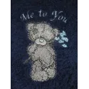 Teddy Bear with blue flower embroidery design - Embroidery Design