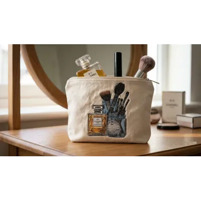 Closeup of a set for female table embroidery design featuring floral motifs and elegant stitching patterns.