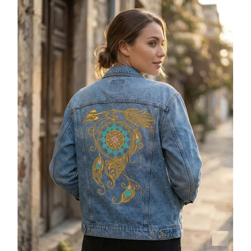 Dreamcatcher 14 embroidery design showcasing intricate Native American motifs for creative stitching.