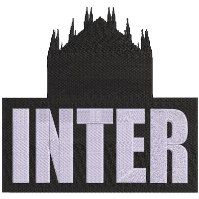 Inter Milan Fan logo embroidery design
