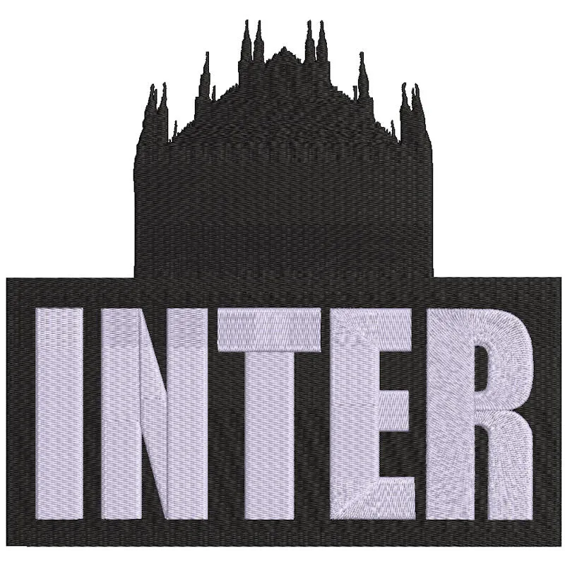 Inter Milan Fan logo embroidery design