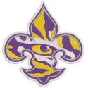 Louisiana State University logo embroidery design