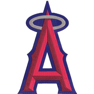 Los Angeles Angels primary logo embroidery design