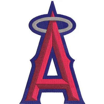 Los Angeles Angels primary logo embroidery design