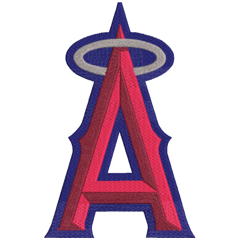 Los Angeles Angels primary logo embroidery design