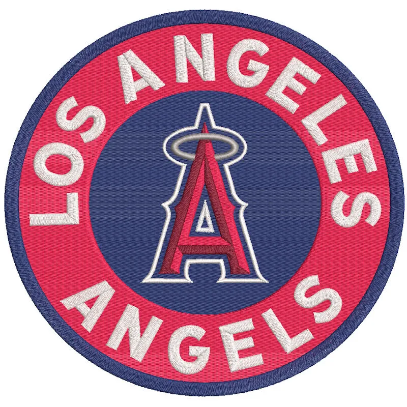 Los Angeles Angels logo embroidery design