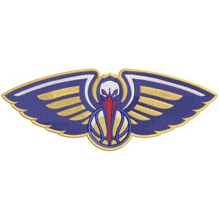 New Orleans Pelicans logo symbol embroidery design