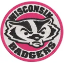 Wisconsin Badgers round logo embroidery design