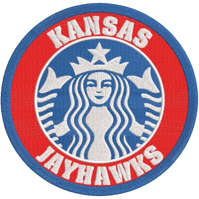 Kansas Jayhawks logo embroidery design