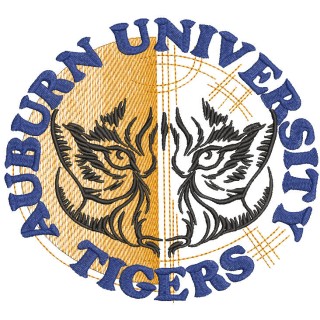 Auburn University Tigers art logo embroidery design