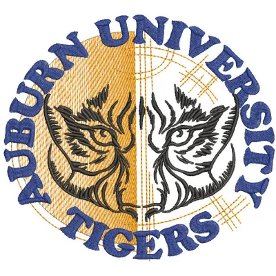 Auburn University Tigers art logo embroidery design