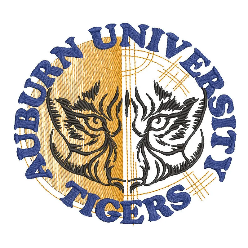 Auburn University Tigers art logo embroidery design