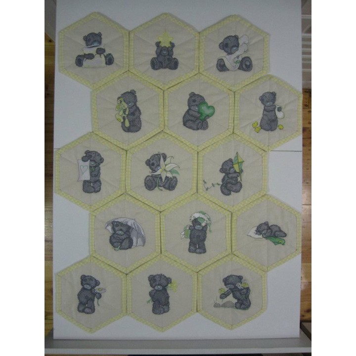 Teddy Bear with toy embroidery design - Embroidery Design