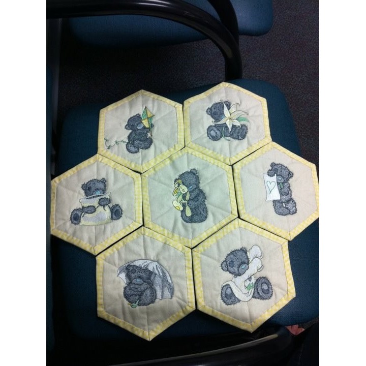 Teddy Bear with toy embroidery design - Embroidery Design