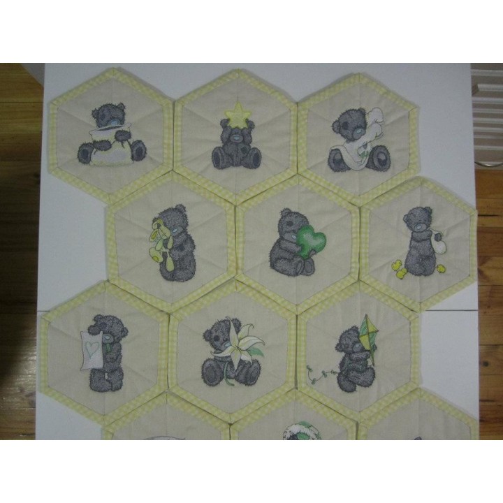 Teddy Bear with toy embroidery design - Embroidery Design