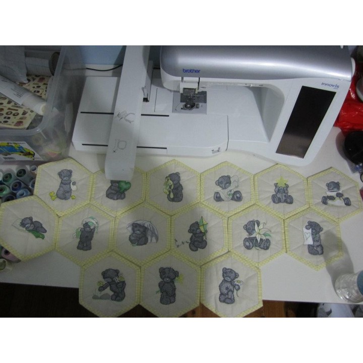 Teddy Bear with toy embroidery design - Embroidery Design