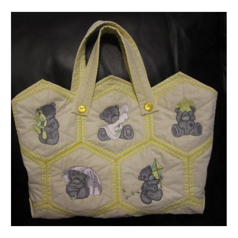 Teddy Bear with toy embroidery design - Embroidery Design
