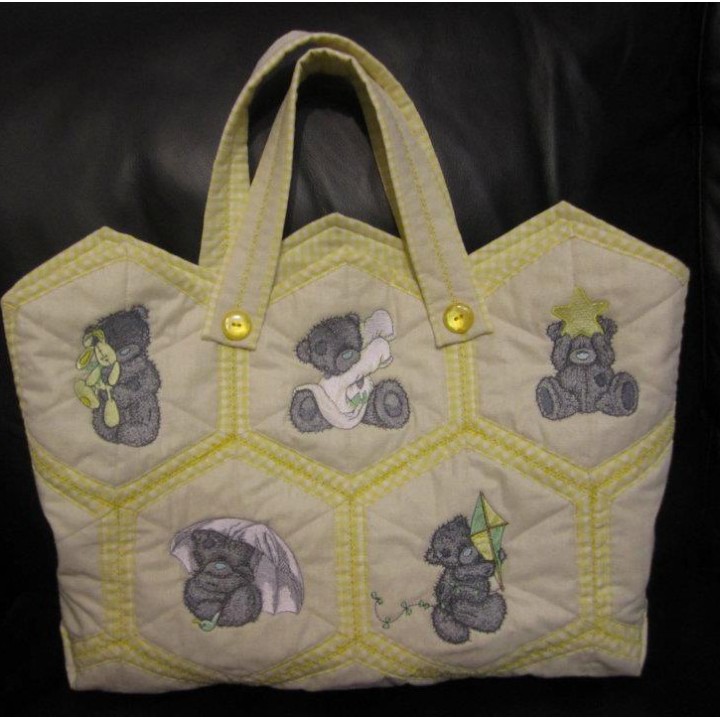 Teddy Bear with toy embroidery design - Embroidery Design