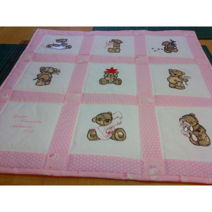 Teddy Bear with toy embroidery design - Embroidery Design