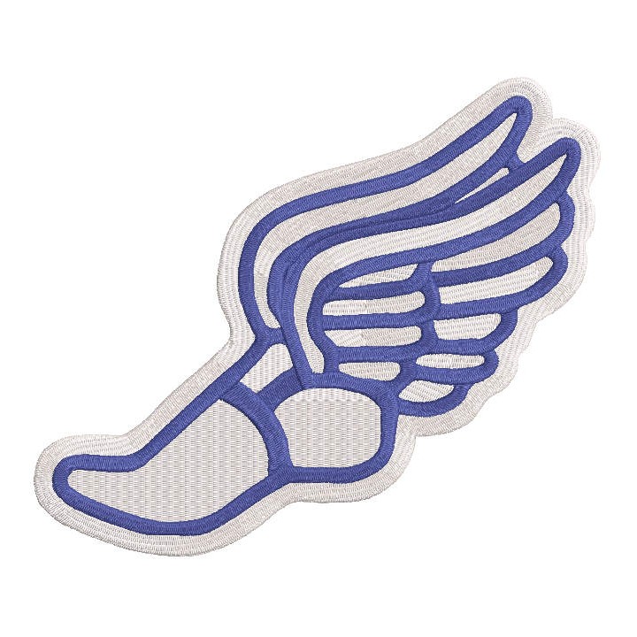 Winged Running Shoe embroidery design - Embroidery Design