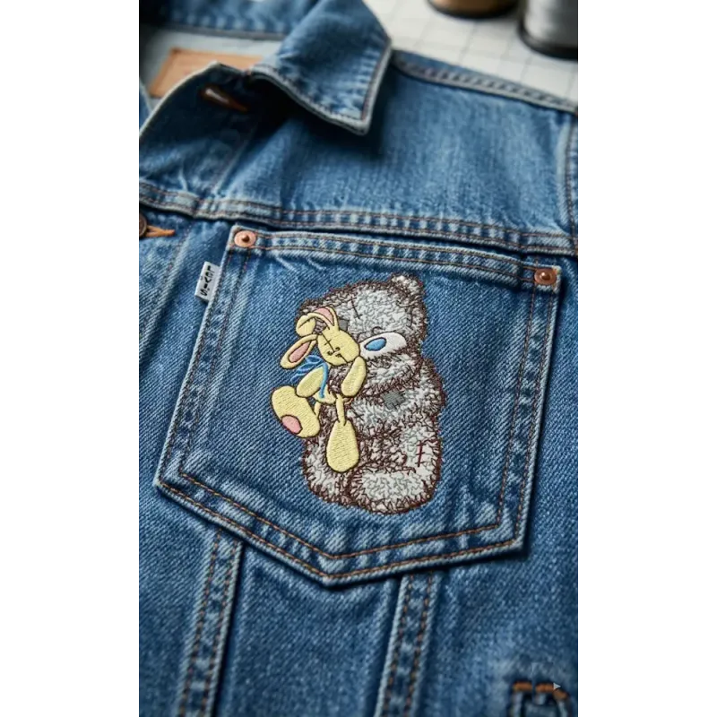 Teddy Bear with toy embroidery design - Embroidery Design