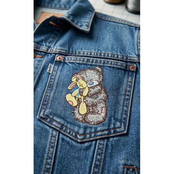 Teddy Bear with toy embroidery design - Embroidery Design