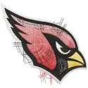 Arizona Cardinals logo art sketch embroidery design featuring the iconic cardinal bird in vibrant colors.