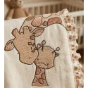 Closeup of the Giraffe Kiss baby giraffe embroidery design, showcasing charming stitched motifs for baby items.