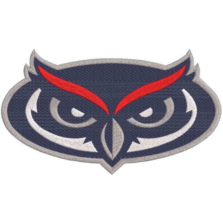 Florida Atlantic Owls Primary logo embroidery design - Embroidery Design