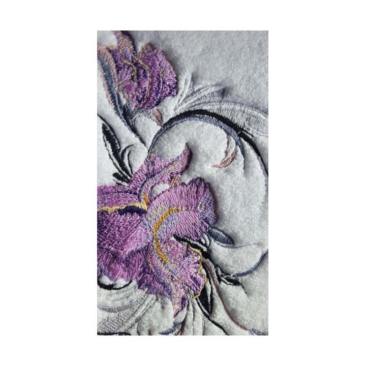 Big Swirl Iris  embroidery design - Embroidery Design