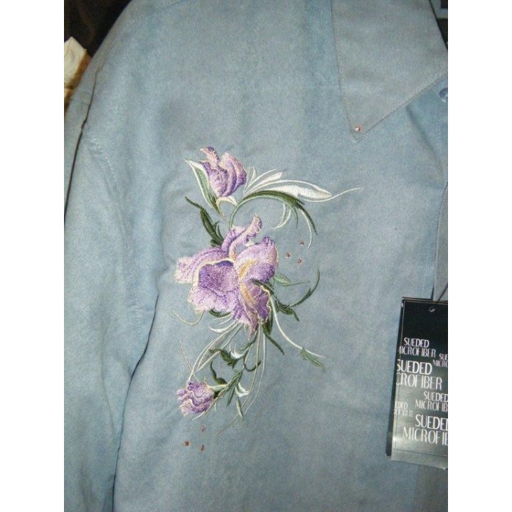 Big Swirl Iris  embroidery design - Embroidery Design