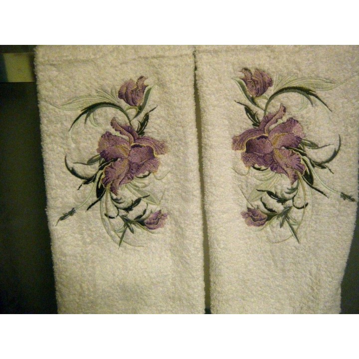 Big Swirl Iris  embroidery design - Embroidery Design